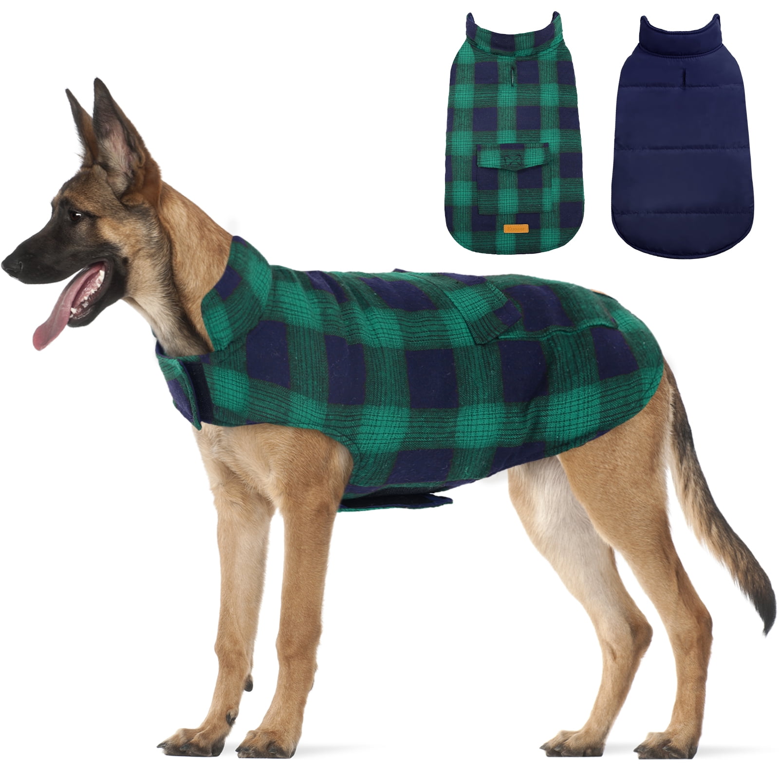 Kuoser Dog Winter Coat, Windproof Waterproof Cozy 