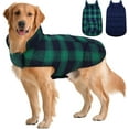 thumbnail image 1 of Kuoser Dog Winter Coat, Cozy Fleece Lining Dog Jacket Windproof Waterproof Pet Clothes with Pocket, Green, XL, 1 of 8