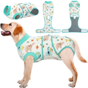 Kuoser Recovery Suit for Dogs Cats Dog Onesie after Surgery, Animal, L