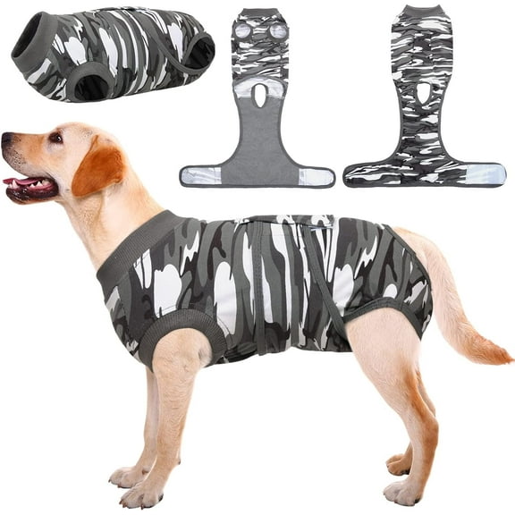 Kuoser Recovery Suit for Dogs Cats after Surgery, Professional Dog Cat Onesie, L