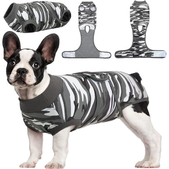 Kuoser Recovery Suit for Dogs Cats after Surgery, Professional Dog Cat Onesie, M
