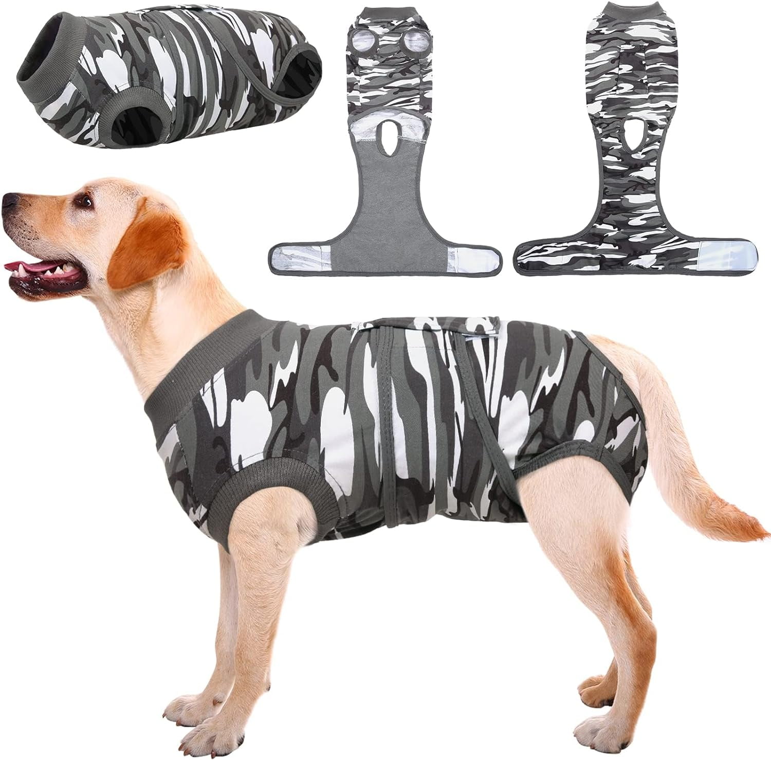 Kuoser Pet Recovery Suit for Dogs Cats After Surgery Breathable Onesie