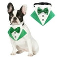 thumbnail image 1 of Kuoser St.Patrick's Day Dog Tuxedo Puppy Costume Adjustable Dog Bandana, White, S, 1 of 7