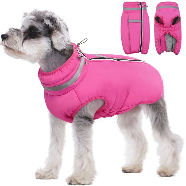 Kuoser Warm Dog Coat Reflective Zipper Dog Jacket Cold Weather Coat for