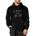 thumbnail image 1 of KuphiL10C Faith Over Fear Hoodies for Men Women, Men's Graphic Pullover Hoodie, Funny Sweatshirt with Long Sleeves, Sizes S-5XL, Black, 1 of 5