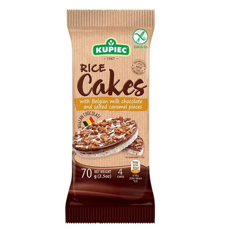 Kupiec Rice Cakes with Belgian Milk Chocolate and Salted Caramel