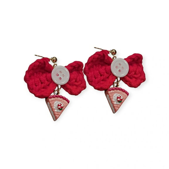 Kupkake Blue Strawberry Shortkakes 18K Gold-Plated Earrings