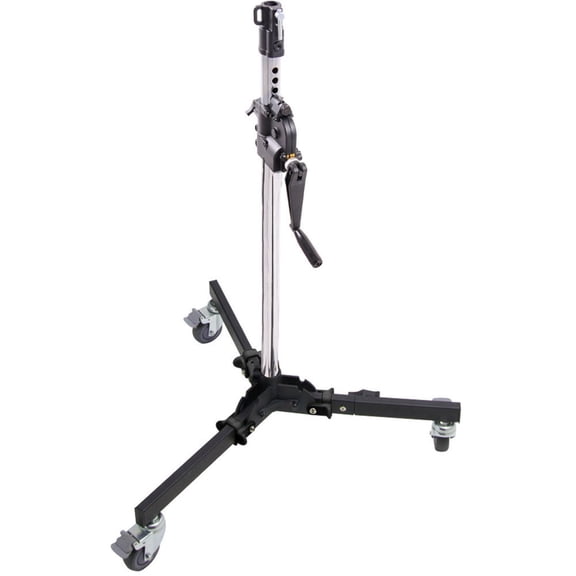 Kupo 2-Section Low Base Wind-Up Stand, 7.2', Black/Chrome