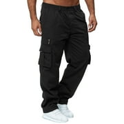 Kupretty Men's Relaxed Fit Cargo Pants Multi-Pockets Work Pants Casual Outdoor Hiking Lightweight Trousers Sweatpants