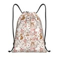thumbnail image 1 of Kuqiui Autumn Floral Deer Print Drawstring Backpack Drawstring Bags,Draw String Back Bag Drawstring Bags for Sports,Gym,Travel,Swimming,Beach, 1 of 8