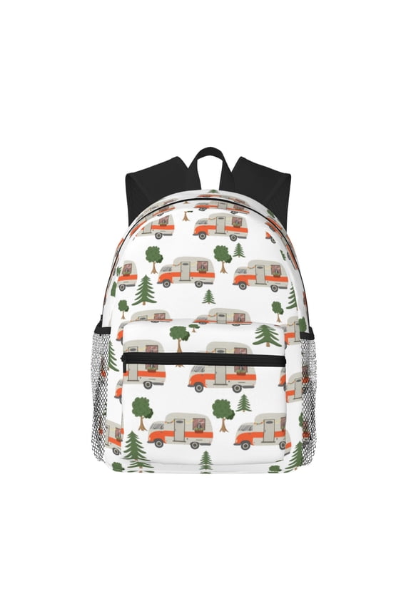 Backpack for Men and Women  Durable Lightweight Travel Backpack with Laptop Compartment, School & Work Daypack-Camp Van