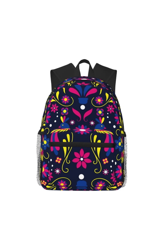 Backpack for Men and Women Durable Lightweight Travel Backpack with Laptop Compartment, School & Work Daypack-Colorful Mexican