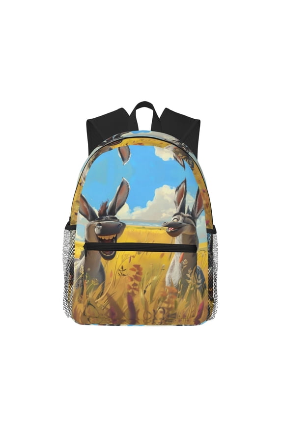 Backpack for Men and Women Durable Lightweight Travel Backpack with Laptop Compartment, School & Work Daypack-Funny Countryside Donkey