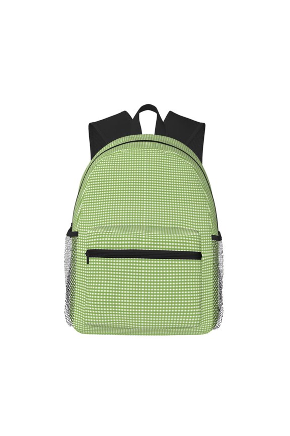 Backpack for Men and Women Durable Lightweight Travel Backpack with Laptop Compartment, School & Work Daypack-Green Gingham