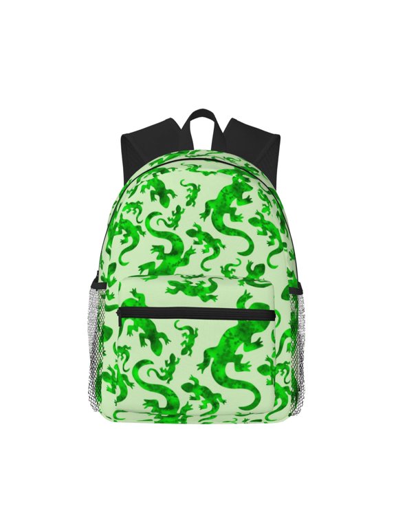 Backpack for Men and Women Durable Lightweight Travel Backpack with Laptop Compartment, School & Work Daypack-Green Lizard