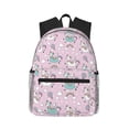 thumbnail image 1 of Kuqiui Backpack for Men and Women – Durable Lightweight Travel Backpack with Laptop Compartment, School & Work Daypack-Llama Unicorn and Rainbow, 1 of 7