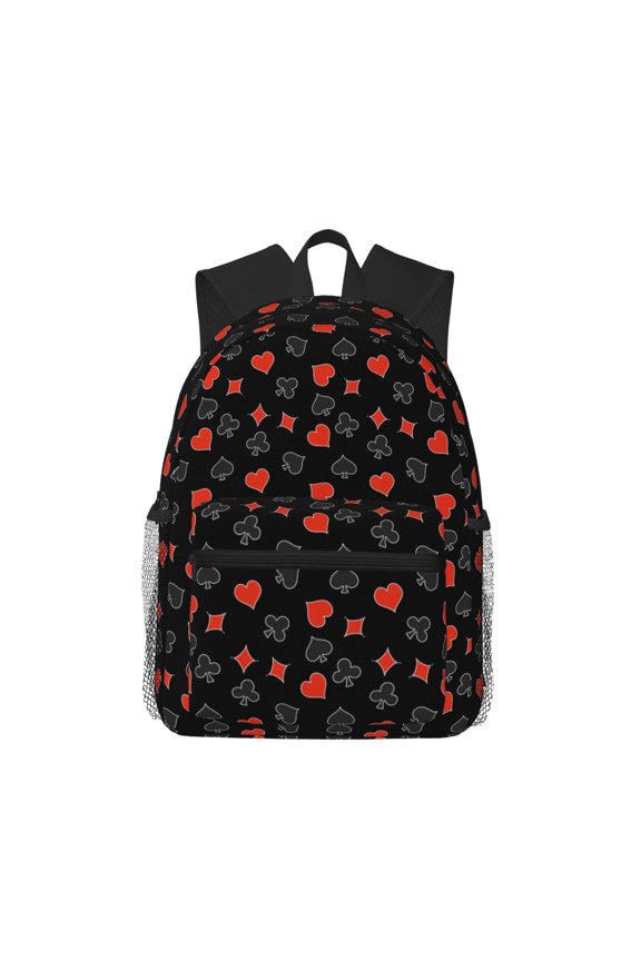 Backpack for Men and Women Durable Lightweight Travel Backpack with Laptop Compartment, School & Work Daypack-Poker Creative Symbols
