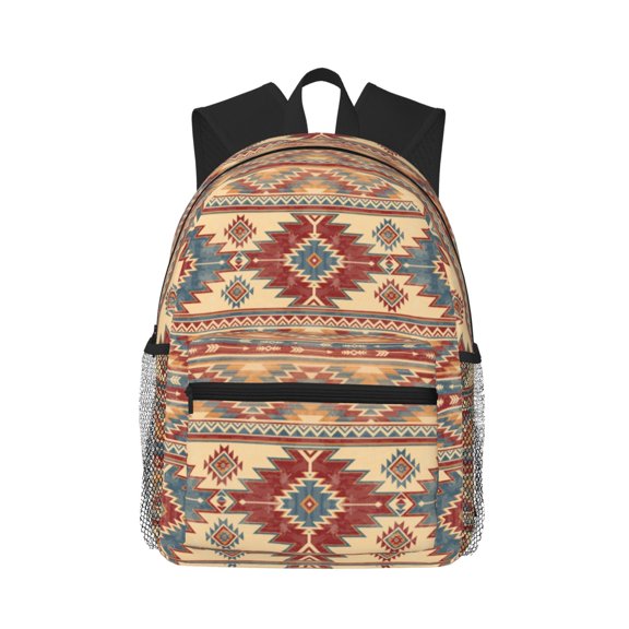 Kuqiui Backpack for Men and Women  Durable Lightweight Travel Backpack with Laptop Compartment, School & Work Daypack-Traditional Tribal Aztec