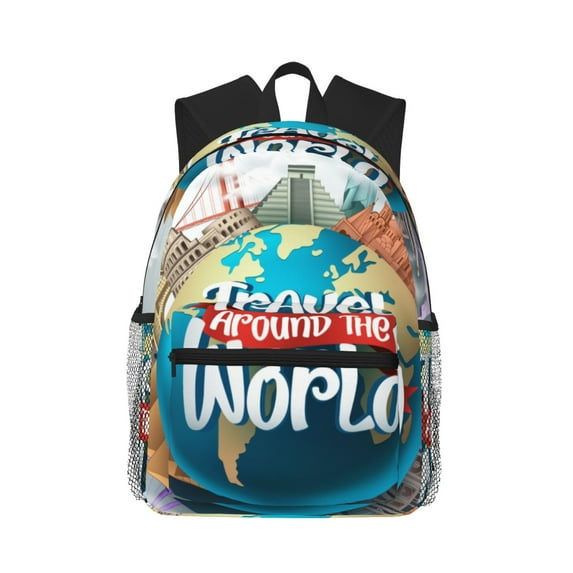 Kuqiui Backpack for Men and Women – Durable Lightweight Travel Backpack with Laptop Compartment, School & Work Daypack-Travel Around The World