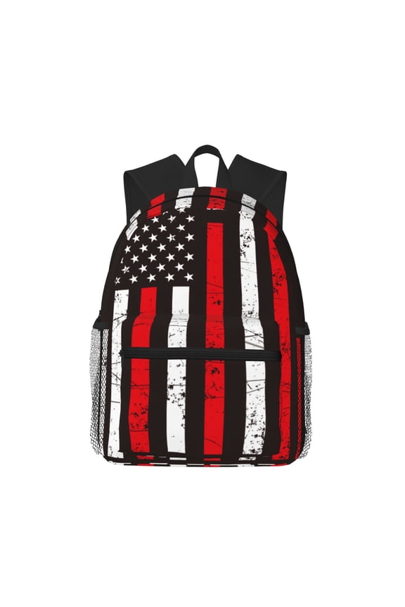 Backpack for Men and Women  Durable Lightweight Travel Backpack with Laptop Compartment, School & Work Daypack-USA Flag Cross