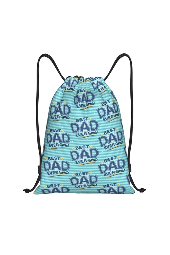 Best Dad Ever Print Drawstring Backpack Drawstring Bags,Draw String Back Bag Drawstring Bags for Sports,Gym,Travel,Swimming,Beach