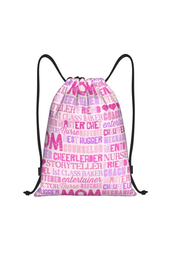 Best Mom ever Print Drawstring Backpack Drawstring Bags,Draw String Back Bag Drawstring Bags for Sports,Gym,Travel,Swimming,Beach