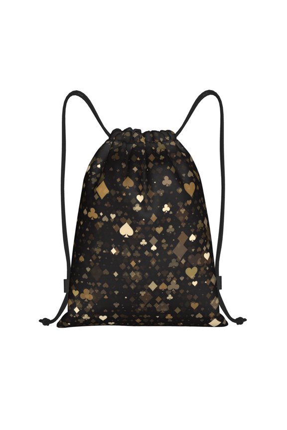 Casino Print Drawstring Backpack Drawstring Bags,Draw String Back Bag Drawstring Bags for Sports,Gym,Travel,Swimming,Beach