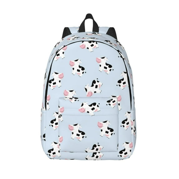 Kuqiui Cute Farm Cow Print Canvas Travel Laptop Backpack for Men Women,Business Work Rucksack College School Computer Bag Fits 15.6 Inch Notebook