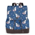 thumbnail image 1 of Kuqiui Cute Shark Print Leather Backpack Purse For Women Fashion Ladies Vintage Bags Casual College Travel Backpacks bag, 1 of 4