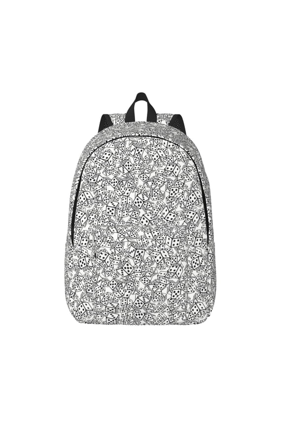 Dice Cubes Print Canvas Travel Laptop Backpack for Men Women,Business Work Rucksack College School Computer Bag Fits 15.6 Inch Notebook
