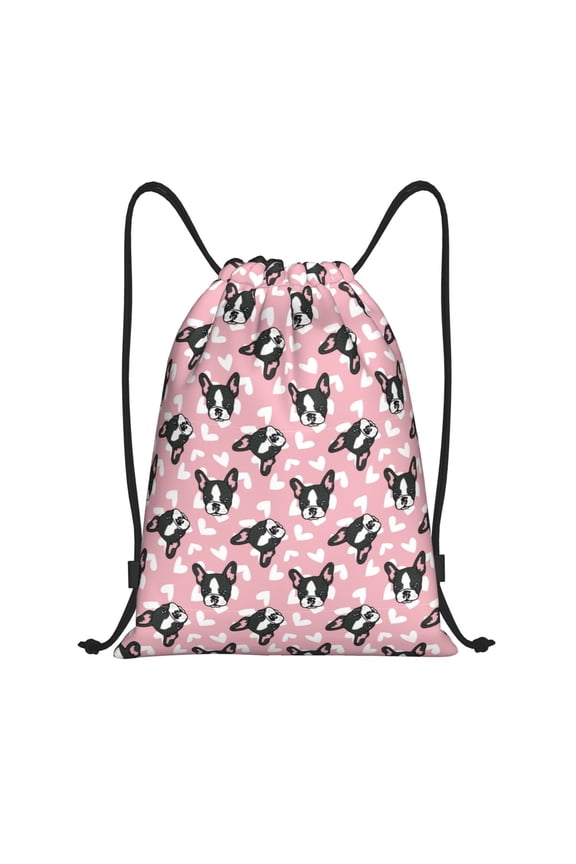 French Bulldog Print Drawstring Backpack Drawstring Bags,Draw String Back Bag Drawstring Bags for Sports,Gym,Travel,Swimming,Beach