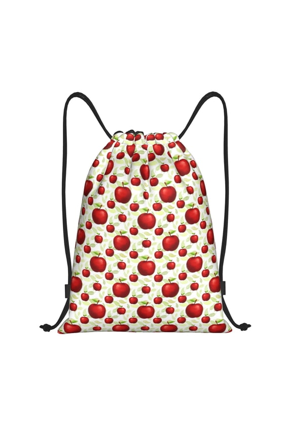 Fruit Apples Print Drawstring Backpack Drawstring Bags,Draw String Back Bag Drawstring Bags for Sports,Gym,Travel,Swimming,Beach