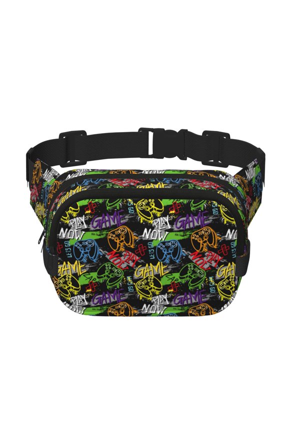 Game Joysticks Print Fanny Packs for Women Cross Body Waist Bag Fashionable Fanny Pack Designer Workout Hiking Waist Pack Running Travel Gym
