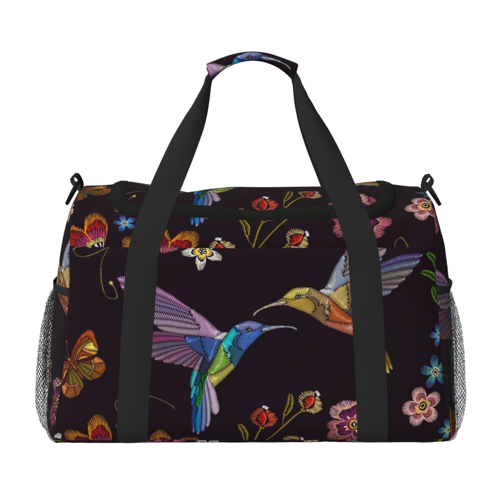 Kuqiui Humming Bird Print Foldable Travel Duffel Bag Tote Carry on ...