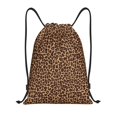 thumbnail image 1 of Kuqiui Leopard Printed Print Drawstring Backpack Drawstring Bags,Draw String Back Bag Drawstring Bags for Sports,Gym,Travel,Swimming,Beach, 1 of 8