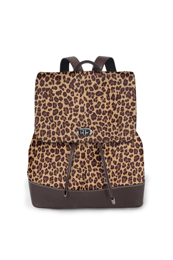 Leopard Printed Print Leather Backpack Purse For Women Fashion Ladies Vintage Bags Casual College Travel Backpacks bag