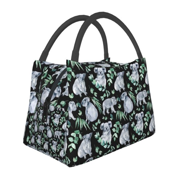 Kuqiui Lunch Bag for Women/Men,Waterproof Reusable Portable Lunch Tote,Lunch Box Bag.Thermal Cooler Bag Ideal for Work/Party/Travel/Picnic (Cartoon Koala Bear )