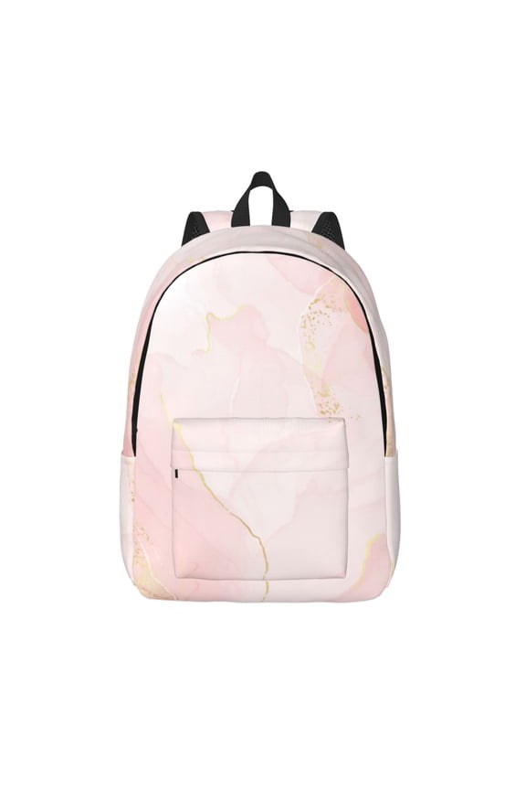 Marble Print Canvas Travel Laptop Backpack for Men Women,Business Work Rucksack College School Computer Bag Fits 15.6 Inch Notebook