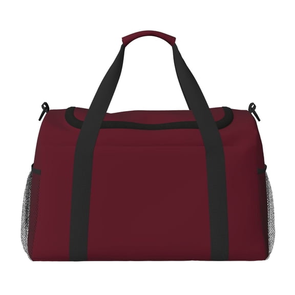 Kuqiui Maroon Print Foldable Travel Duffel Bag Tote Carry on Luggage Bag Personal item Sports Gym Bag Water Resistant Weekender Overnight Bags for Women and Men