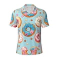 thumbnail image 1 of Kuqiui Mens Golf Polo Shirt Dry Fit Performance Sport Short Sleeve Golf Polo Shirts for Men-Colorful Donut, 1 of 7