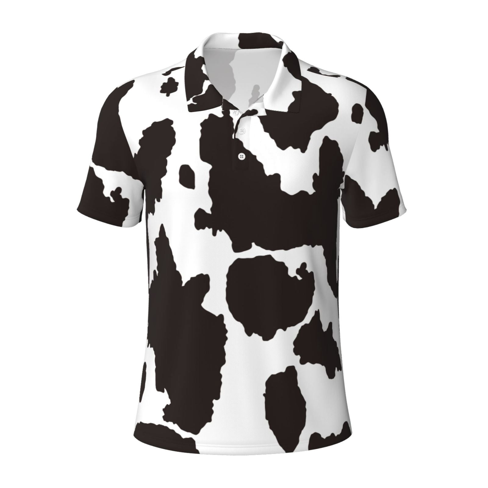 Polo Cow Pattern Kuqiui Mens Golf Polo Shirt Dry Fit Performance Sport Short Sleeve Golf ...