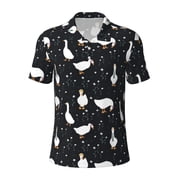 Kuqiui Mens Golf Polo Shirt Dry Fit Performance Sport Short Sleeve Golf Polo Shirts for Men-Fashionable Goose