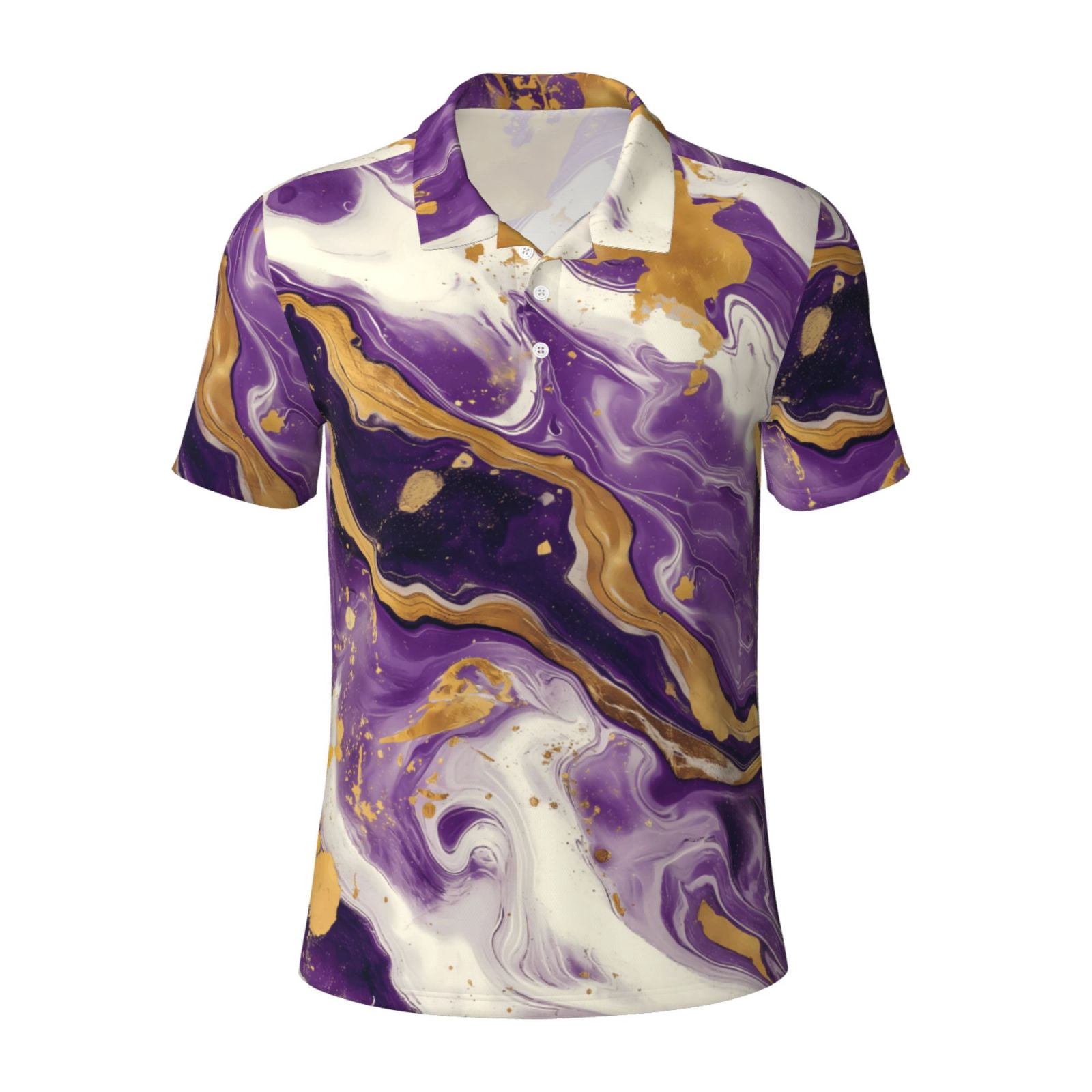 Brown Beige Marble Women's Golf Shirts