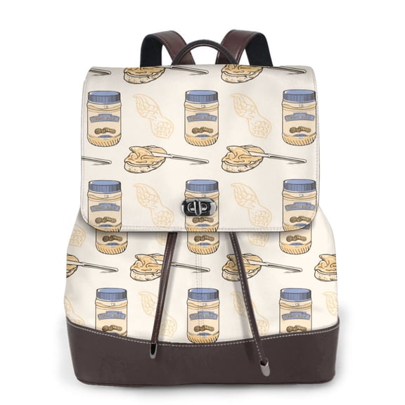 Kuqiui Peanuts Print Leather Backpack Purse For Women Fashion Ladies Vintage Bags Casual College Travel Backpacks bag