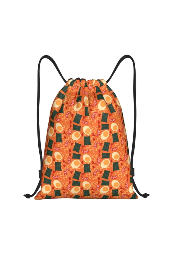 Ramen Noodle Soup Print Drawstring Backpack Drawstring Bags,Draw String Back Bag Drawstring Bags for Sports,Gym,Travel,Swimming,Beach