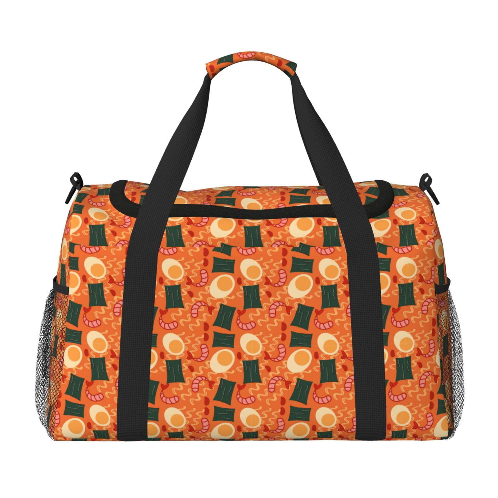 Kuqiui Ramen Noodle Soup Print Foldable Travel Duffel Bag Tote Carry on ...