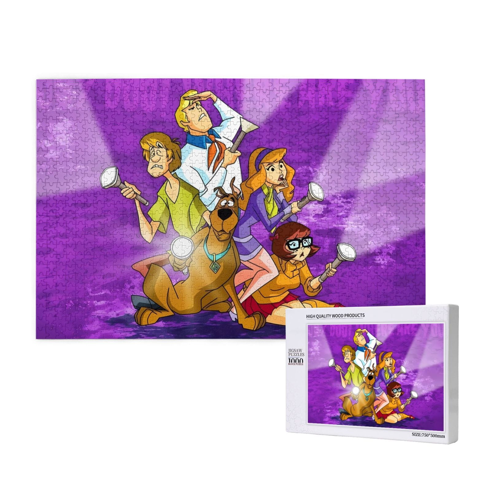 Kuqiui Scooby-Doo Print Puzzle Tree of Life Puzzles for Adults 1000 Pieces,Impossible Hard ...