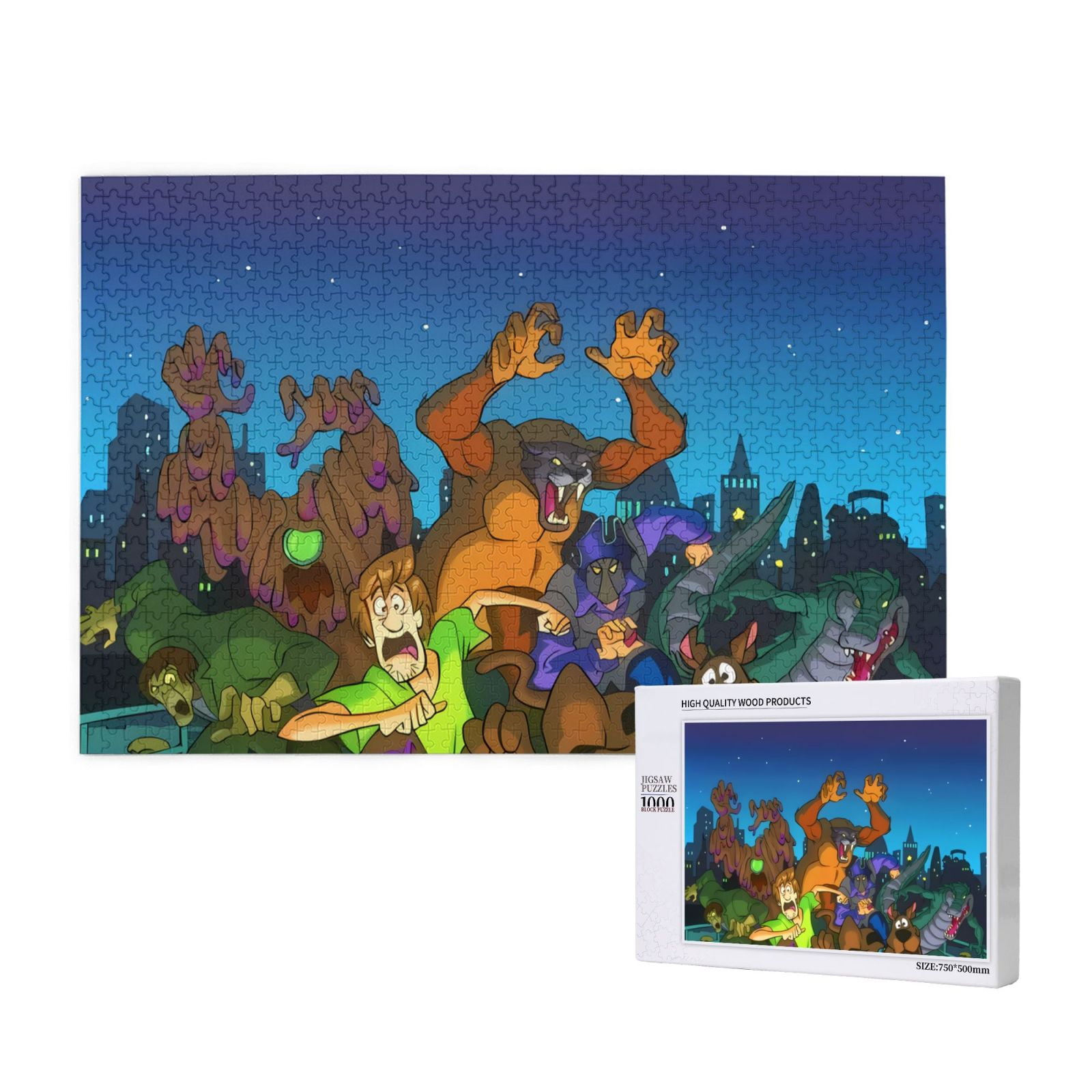 Kuqiui Scooby-Doo Print Puzzle Tree of Life Puzzles for Adults 1000 Pieces,Impossible Hard ...