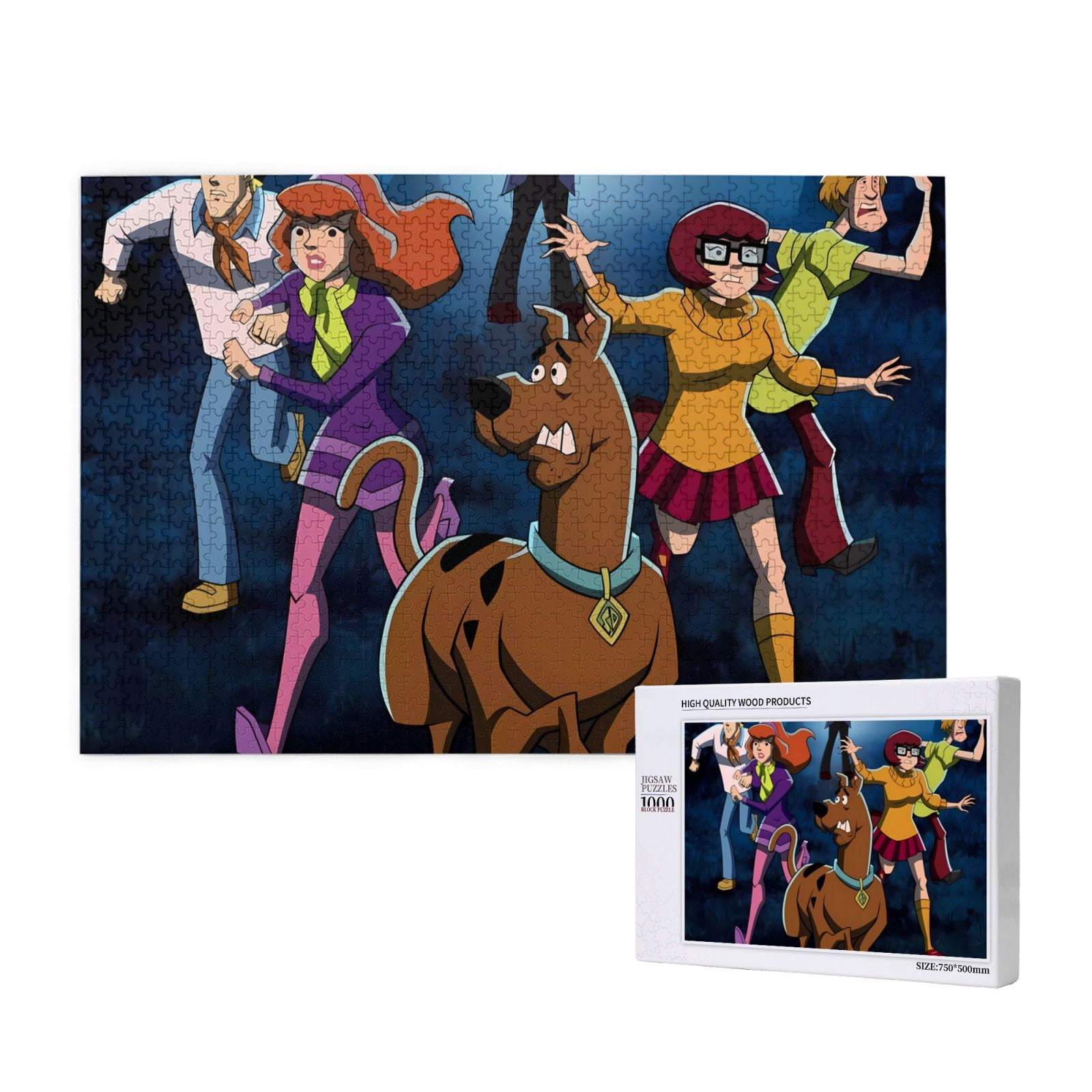 Kuqiui Scooby-Doo Print Puzzle Tree of Life Puzzles for Adults 1000 Pieces,Impossible Hard ...