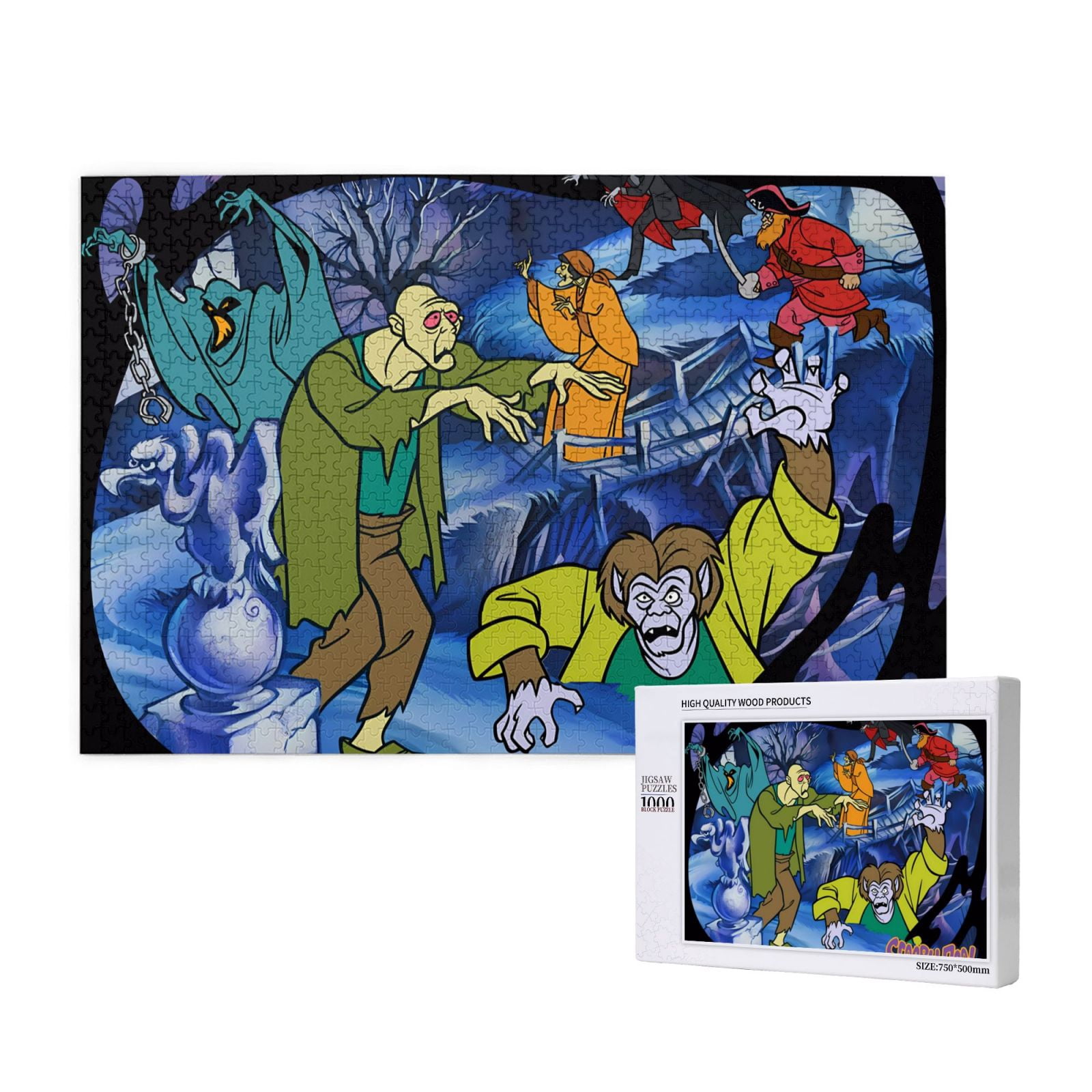 Kuqiui Scooby-Doo Print Puzzle Tree of Life Puzzles for Adults 1000 Pieces,Impossible Hard ...